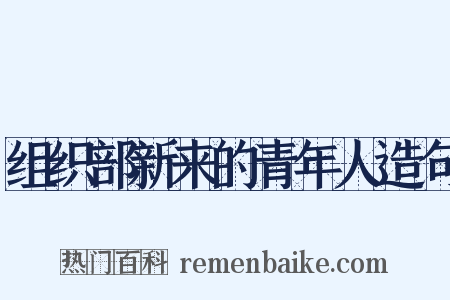 组织部新来的青年人造句是什么意思的图片